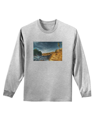 Castlewood Canyon Adult Long Sleeve Shirt-Long Sleeve Shirt-TooLoud-AshGray-Small-Davson Sales