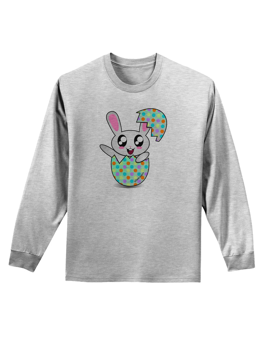 Bunny Hatching From Egg Adult Long Sleeve Shirt-Long Sleeve Shirt-TooLoud-White-Small-Davson Sales