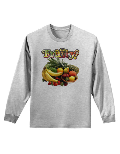 Fruity Fruit Basket 2 Adult Long Sleeve Shirt-Long Sleeve Shirt-TooLoud-AshGray-Small-Davson Sales