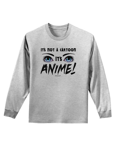 Not A Cartoon Eyes Blue Adult Long Sleeve Shirt-Long Sleeve Shirt-TooLoud-AshGray-Small-Davson Sales