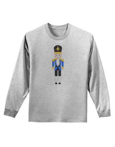 Nutcracker Design - Blue Gold Black Adult Long Sleeve Shirt-Long Sleeve Shirt-TooLoud-AshGray-Small-Davson Sales