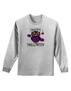 Owl Purple Text Adult Long Sleeve Shirt-Long Sleeve Shirt-TooLoud-AshGray-Small-Davson Sales