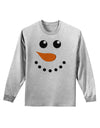 Snowman Face Christmas Adult Long Sleeve Shirt-Long Sleeve Shirt-TooLoud-AshGray-Small-Davson Sales