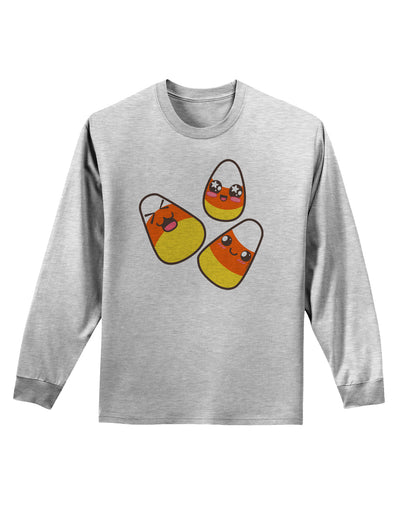 Cute Candy Corn Family Halloween Adult Long Sleeve Shirt-Long Sleeve Shirt-TooLoud-AshGray-Small-Davson Sales