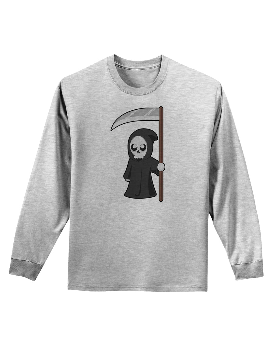 Cute Grim Reaper - Halloween Adult Long Sleeve Shirt-Long Sleeve Shirt-TooLoud-White-Small-Davson Sales