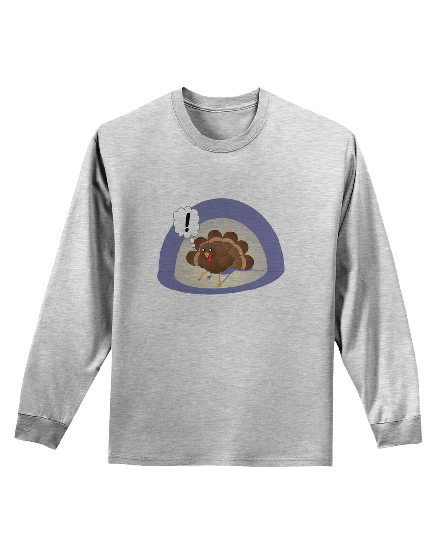 Escaping Turkey - Funny Thanksgiving Adult Long Sleeve Shirt-Long Sleeve Shirt-TooLoud-White-Small-Davson Sales