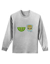 Cute Tequila Shot and Lime Wedge Adult Long Sleeve Shirt by TooLoud-Long Sleeve Shirt-TooLoud-AshGray-Small-Davson Sales