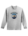 Soccer Ball Flag - Argentina Adult Long Sleeve Shirt-Long Sleeve Shirt-TooLoud-AshGray-Small-Davson Sales