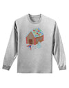 Little Gingerbread House Design #1 Adult Long Sleeve Shirt by TooLoud-Long Sleeve Shirt-TooLoud-AshGray-Small-Davson Sales