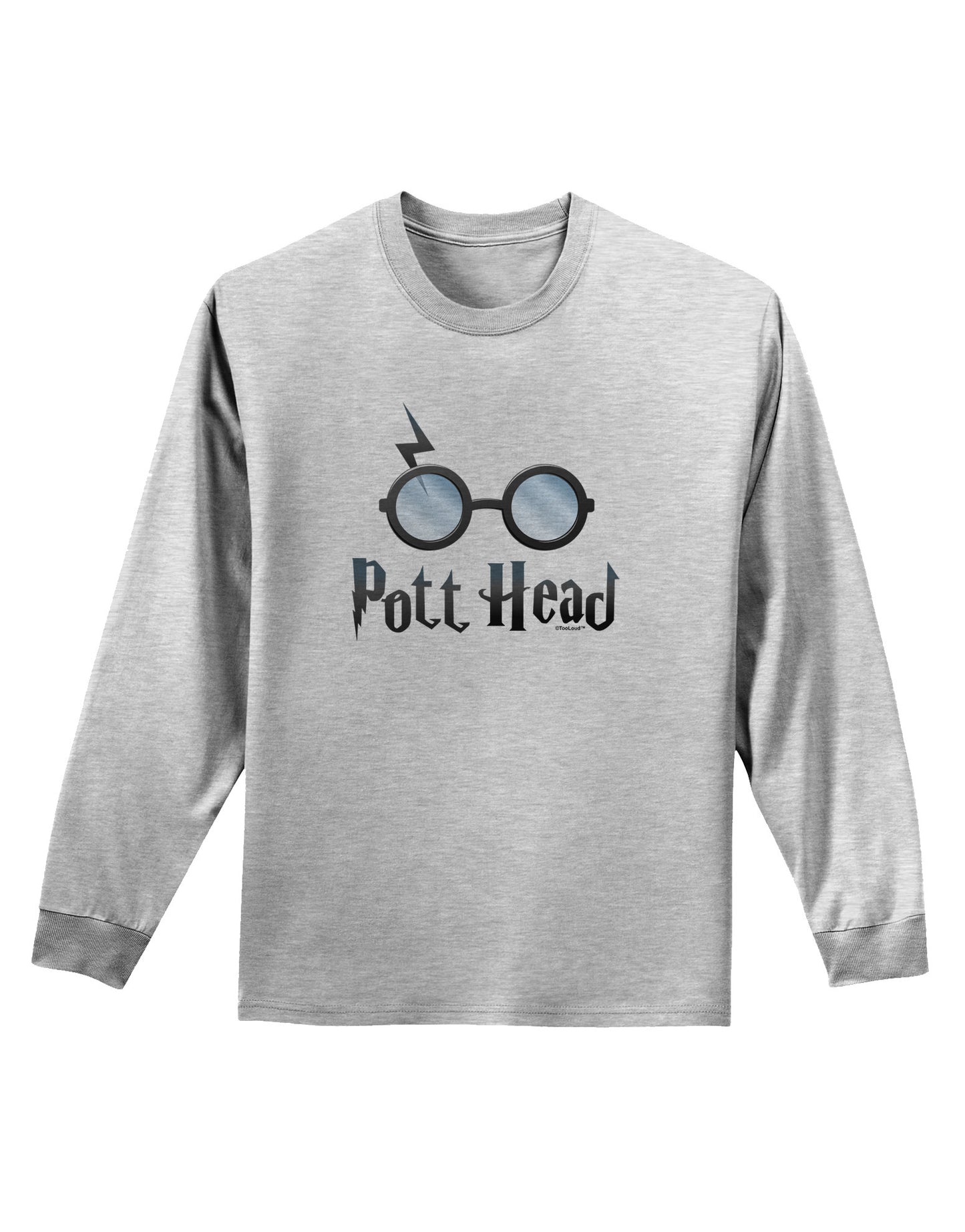 Pott Head Magic Glasses Adult Long Sleeve Shirt-Long Sleeve Shirt-TooLoud-AshGray-Small-Davson Sales