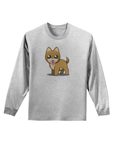 Kawaii Standing Puppy Adult Long Sleeve Shirt