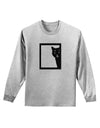 Cat Peeking Adult Long Sleeve Shirt by TooLoud-Long Sleeve Shirt-TooLoud-AshGray-Small-Davson Sales