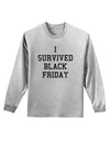 I Survived Black Friday Adult Long Sleeve Shirt-Long Sleeve Shirt-TooLoud-AshGray-Small-Davson Sales