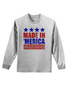 Made in Merica - Stars and Stripes Color Design Adult Long Sleeve Shirt-Long Sleeve Shirt-TooLoud-AshGray-Small-Davson Sales