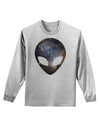 Extraterrestrial Face - Space #1 Adult Long Sleeve Shirt by TooLoud-Long Sleeve Shirt-TooLoud-AshGray-Small-Davson Sales