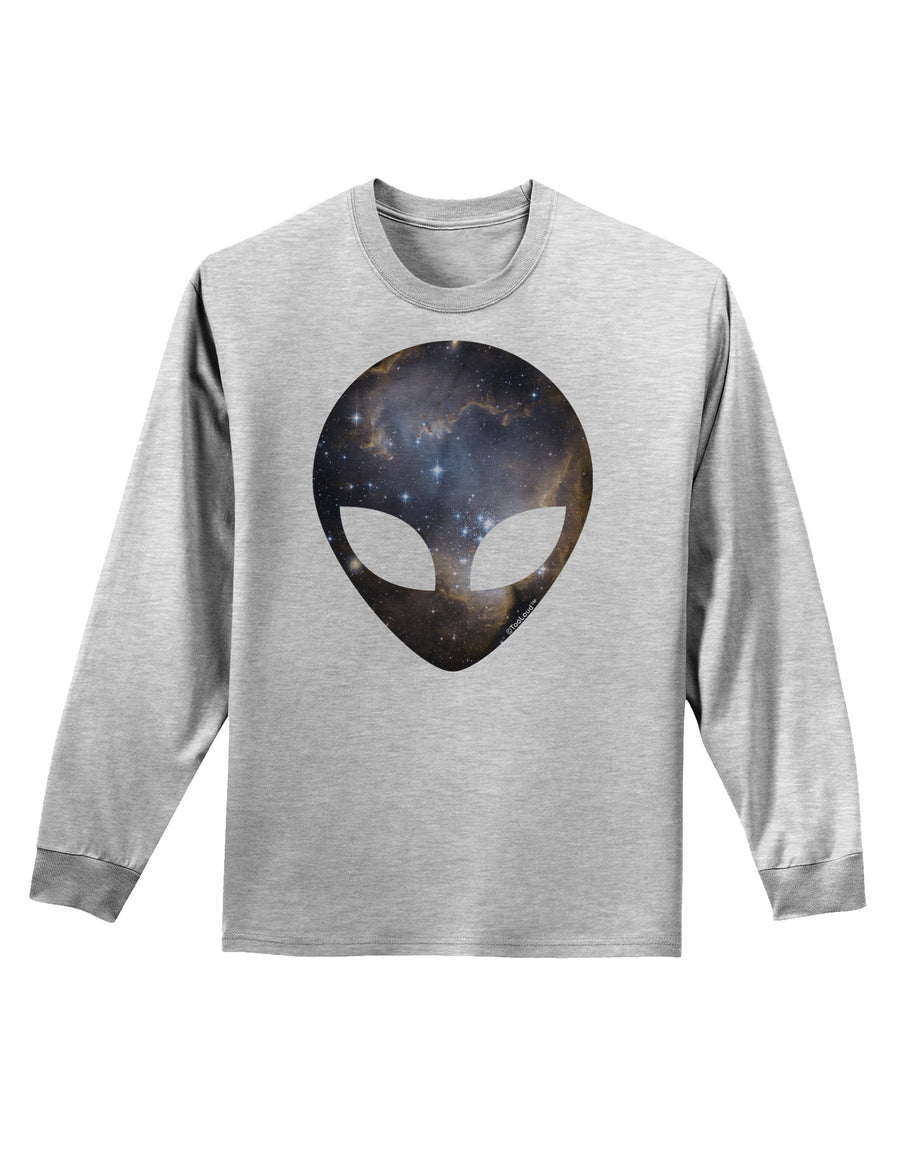 Extraterrestrial Face - Space #1 Adult Long Sleeve Shirt by TooLoud-Long Sleeve Shirt-TooLoud-White-Small-Davson Sales