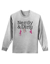 Nerdy and Dirty Adult Long Sleeve Shirt-Long Sleeve Shirt-TooLoud-AshGray-Small-Davson Sales