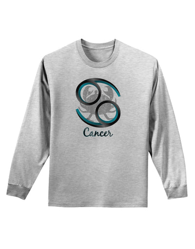 Cancer Symbol Adult Long Sleeve Shirt-Long Sleeve Shirt-TooLoud-AshGray-Small-Davson Sales