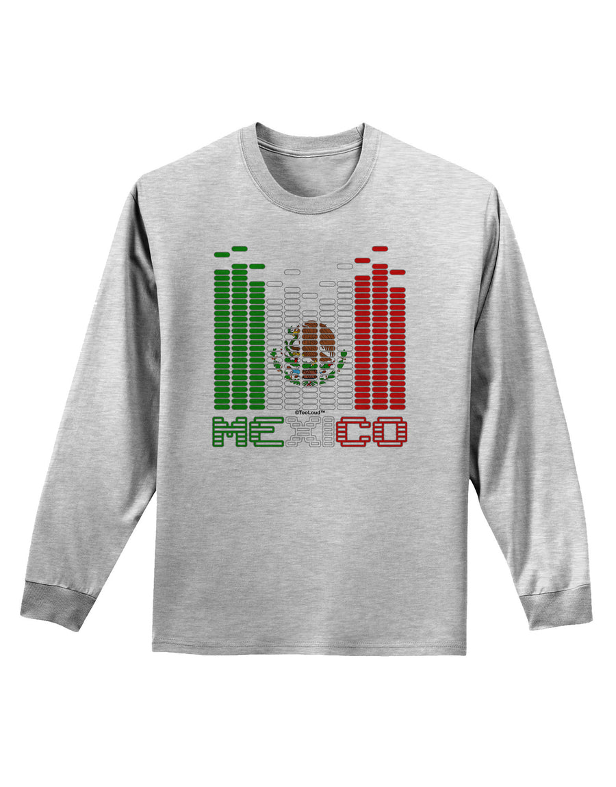 Mexican Flag Levels - Cinco De Mayo Text Adult Long Sleeve Shirt-Long Sleeve Shirt-TooLoud-White-Small-Davson Sales