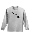 Hawaii - United States Shape Adult Long Sleeve Shirt by TooLoud-Long Sleeve Shirt-TooLoud-AshGray-Small-Davson Sales