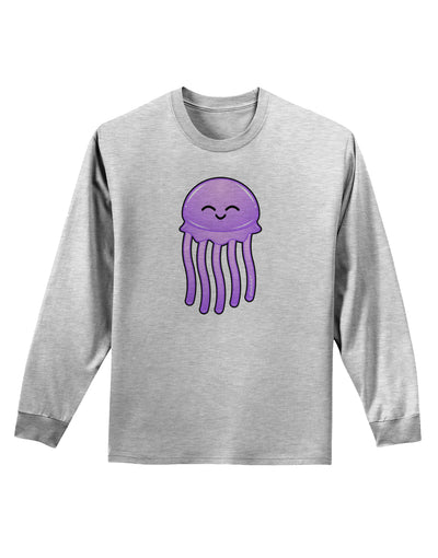 Cute Jellyfish Adult Long Sleeve Shirt by TooLoud-Long Sleeve Shirt-TooLoud-AshGray-Small-Davson Sales