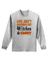 TooLoud Witches and Candy Color Adult Long Sleeve Shirt-Long Sleeve Shirt-TooLoud-AshGray-Small-Davson Sales