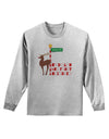 Rudolf Ratchet Reindeer Color Text Adult Long Sleeve Shirt-Long Sleeve Shirt-TooLoud-AshGray-Small-Davson Sales