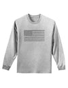 American Flag Glitter - Silver Adult Long Sleeve Shirt-Long Sleeve Shirt-TooLoud-AshGray-Small-Davson Sales