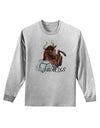 Taurus Color Illustration Adult Long Sleeve Shirt-Long Sleeve Shirt-TooLoud-AshGray-Small-Davson Sales