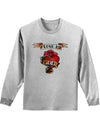 Tattoo Heart I Love My Mom Adult Long Sleeve Shirt-Long Sleeve Shirt-TooLoud-AshGray-Small-Davson Sales