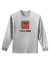 I love BBQ Ribs Adult Long Sleeve Shirt-Long Sleeve Shirt-TooLoud-AshGray-Small-Davson Sales