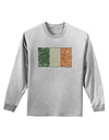 Distressed Irish Flag - Flag of Ireland Adult Long Sleeve Shirt-Long Sleeve Shirt-TooLoud-AshGray-Small-Davson Sales