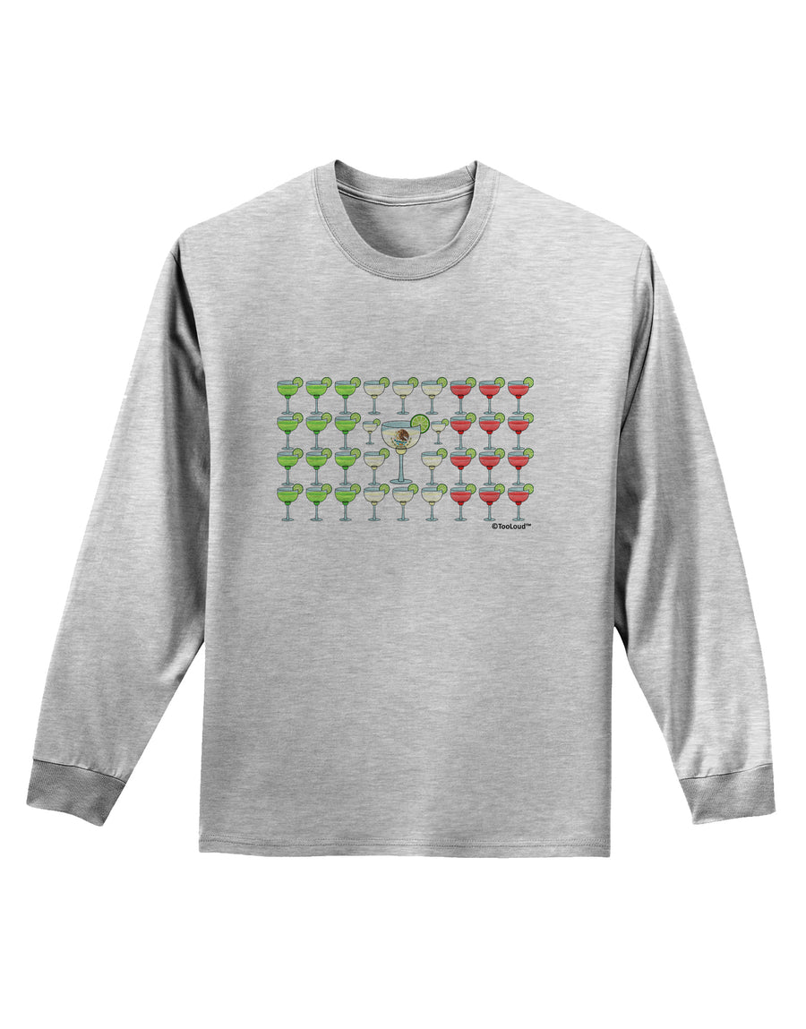 Mexican Flag of Margaritas Adult Long Sleeve Shirt by TooLoud-Long Sleeve Shirt-TooLoud-White-Small-Davson Sales