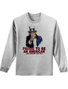 Uncle Sam Proud to be an American Adult Long Sleeve Shirt-Long Sleeve Shirt-TooLoud-AshGray-Small-Davson Sales