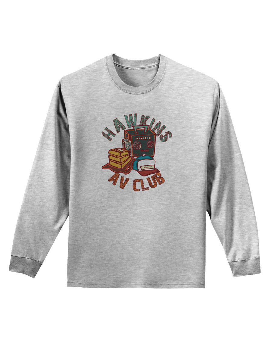 TooLoud Hawkins AV Club Adult Long Sleeve Shirt-Long Sleeve Shirt-TooLoud-White-Small-Davson Sales