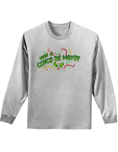 When is Cinco de Mayo? Adult Long Sleeve Shirt-Long Sleeve Shirt-TooLoud-AshGray-Small-Davson Sales