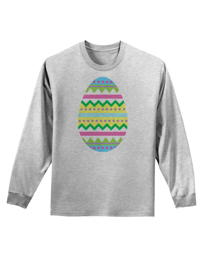 Colorful Easter Egg Adult Long Sleeve Shirt-Long Sleeve Shirt-TooLoud-AshGray-Small-Davson Sales