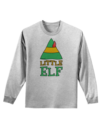 Matching Christmas Design - Elf Family - Little Elf Adult Long Sleeve Shirt by TooLoud-Long Sleeve Shirt-TooLoud-AshGray-Small-Davson Sales