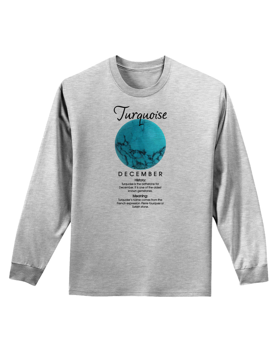 Birthstone Turquoise Adult Long Sleeve Shirt by TooLoud-Long Sleeve Shirt-TooLoud-White-Small-Davson Sales