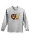 Cute Taco Lion Adult Long Sleeve Shirt-Long Sleeve Shirt-TooLoud-AshGray-Small-Davson Sales