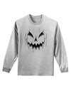 Halloween Scary Evil Jack O Lantern Pumpkin Adult Long Sleeve Shirt-Long Sleeve Shirt-TooLoud-AshGray-Small-Davson Sales