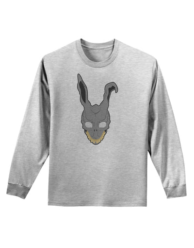 Scary Bunny Face Adult Long Sleeve Shirt-Long Sleeve Shirt-TooLoud-AshGray-Small-Davson Sales