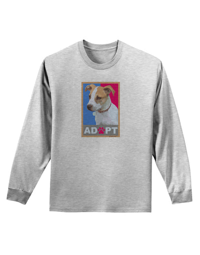 Adopt Cute Puppy Cat Adoption Adult Long Sleeve Shirt-Long Sleeve Shirt-TooLoud-AshGray-Small-Davson Sales