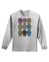 Dia de los Muertos Calaveras Sugar Skulls Adult Long Sleeve Shirt-Long Sleeve Shirt-TooLoud-AshGray-Small-Davson Sales