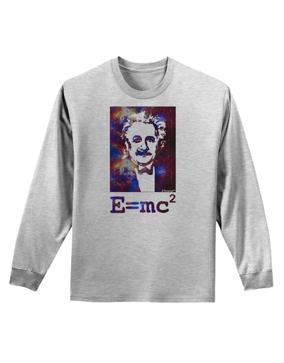 Cosmic Galaxy - E equals mc2 Adult Long Sleeve Shirt by TooLoud-Long Sleeve Shirt-TooLoud-AshGray-Small-Davson Sales