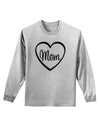 Mom Heart Design Adult Long Sleeve Shirt by TooLoud-Long Sleeve Shirt-TooLoud-AshGray-Small-Davson Sales