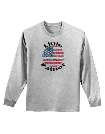 Little Patriot Scribble Adult Long Sleeve Shirt-Long Sleeve Shirt-TooLoud-AshGray-Small-Davson Sales