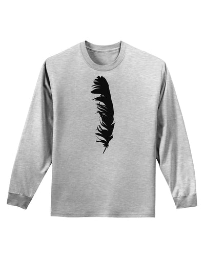 Black Feather Adult Long Sleeve Shirt-Long Sleeve Shirt-TooLoud-AshGray-Small-Davson Sales