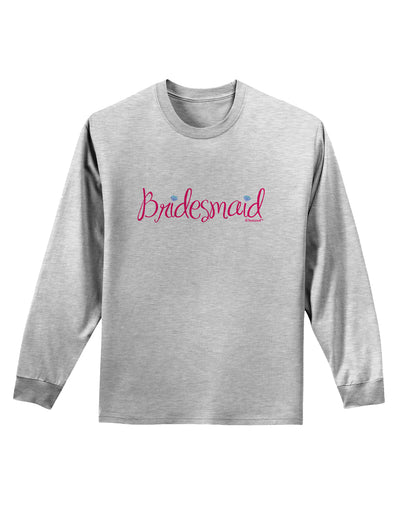 Bridesmaid Design - Diamonds - Color Adult Long Sleeve Shirt-Long Sleeve Shirt-TooLoud-AshGray-Small-Davson Sales