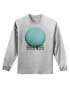 Planet Uranus Text Adult Long Sleeve Shirt-Long Sleeve Shirt-TooLoud-AshGray-Small-Davson Sales